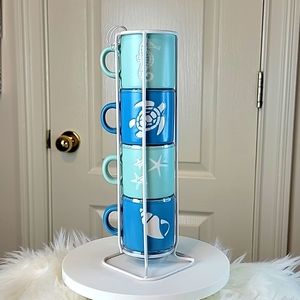 Seaside Esspresso Stacking Mug Set